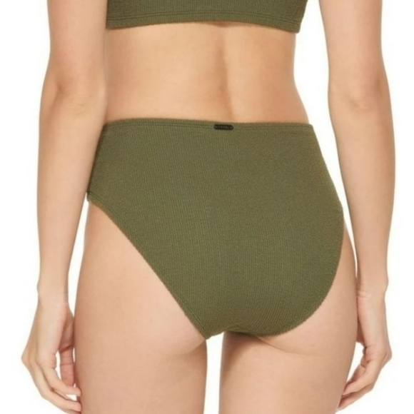 DKNY Textured High Waist Bikini Swim Bottom XL - Picture 3 of 11